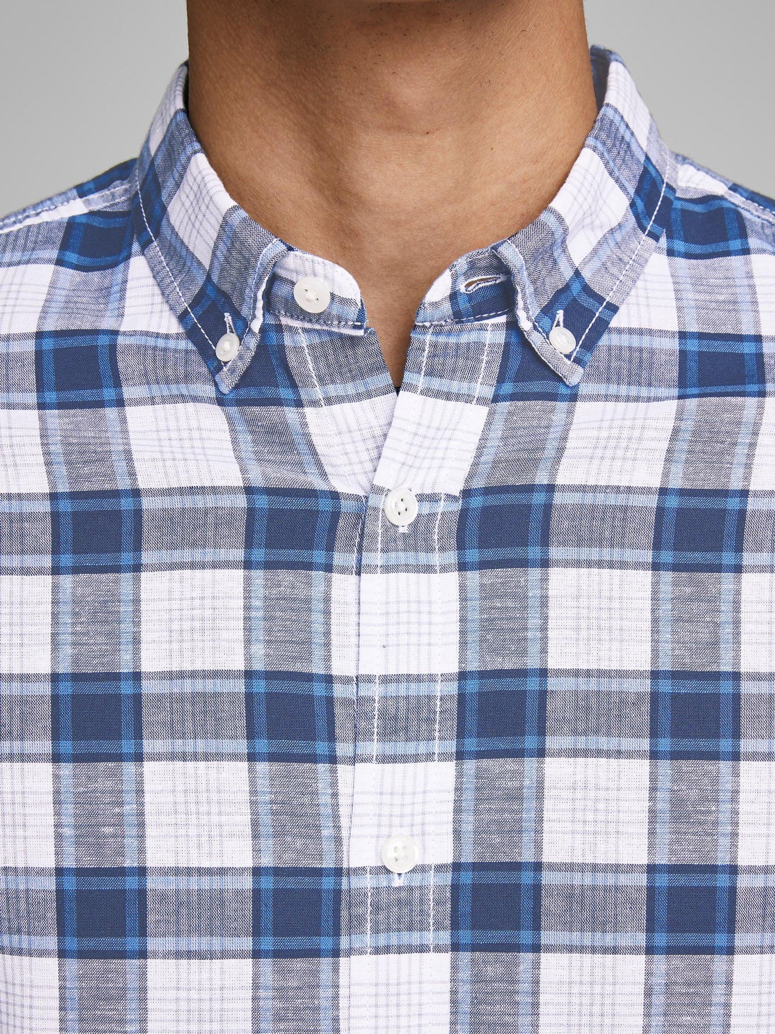 Ανδρικό πουκάμισο slim fit JJESUMMER MIX SHIRT L/S S20 12166378 | 12166378