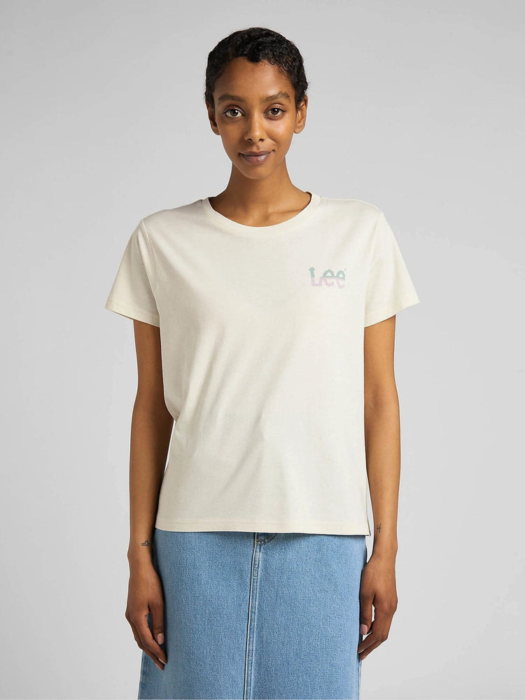 Γυναικείο t-shirt SMALL LOGO TEE ECRU L43KEHNQ | L43KEHNQ