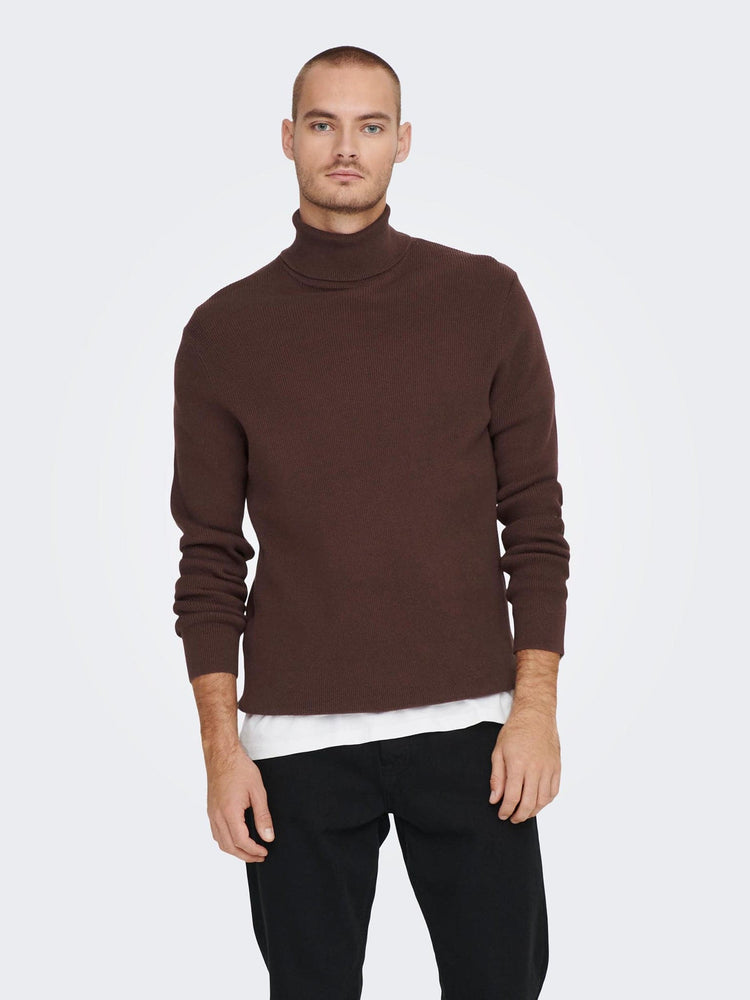Ανδρική μπλούζα ζιβάγκο ONSPHIL REG 12 STRUC ROLL NECK KNIT NOOS 22023202 | 22023202