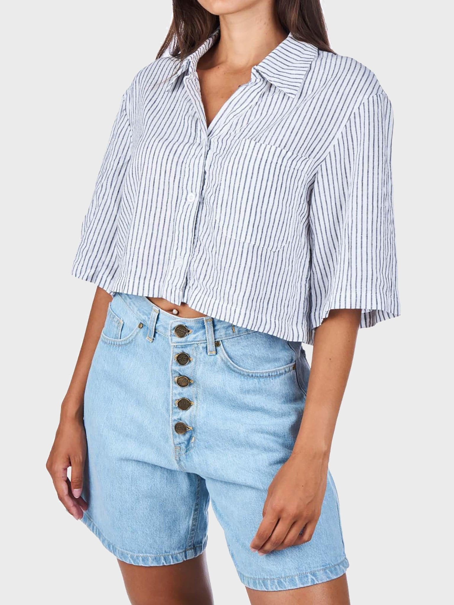 Γυναικείο πουκάμισο ONLLINETTE LINEN SHORT SHIRT 15257619 | 15257619