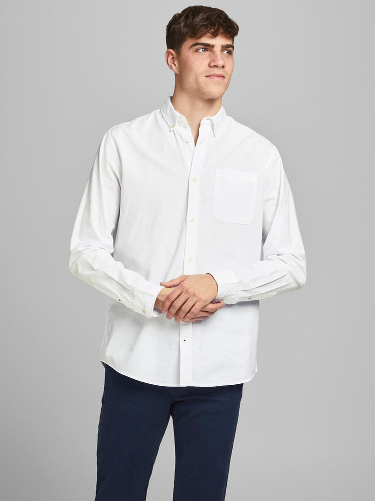 Ανδρικό πουκάμισο JJEOXFORD SHIRT L/S S21 NOOS 12182486 | 12182486