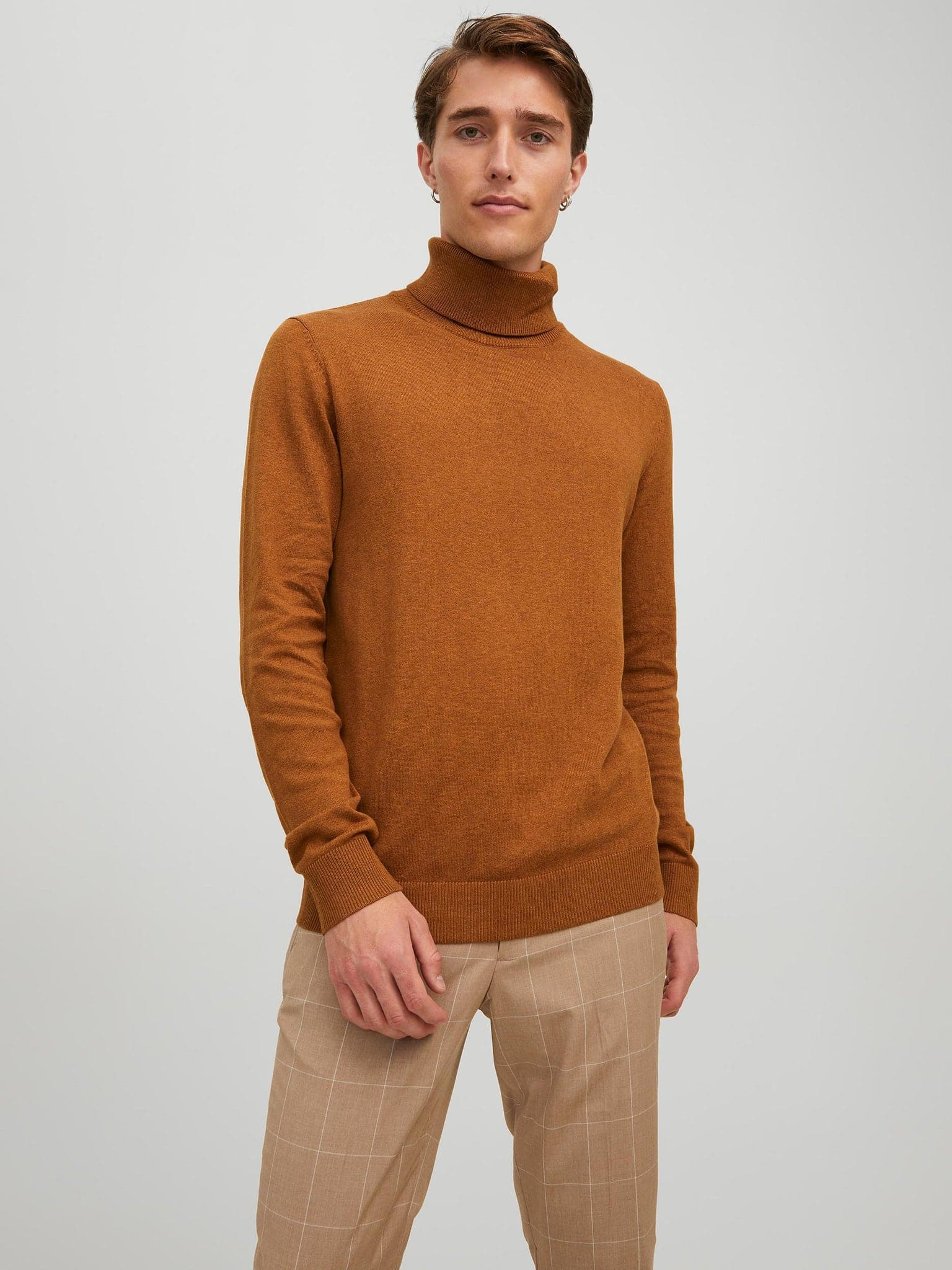 Ανδρική μπλούζα ζιβάγκο JJEEMIL KNIT ROLL NECK NOOS 12157417 | 12157417