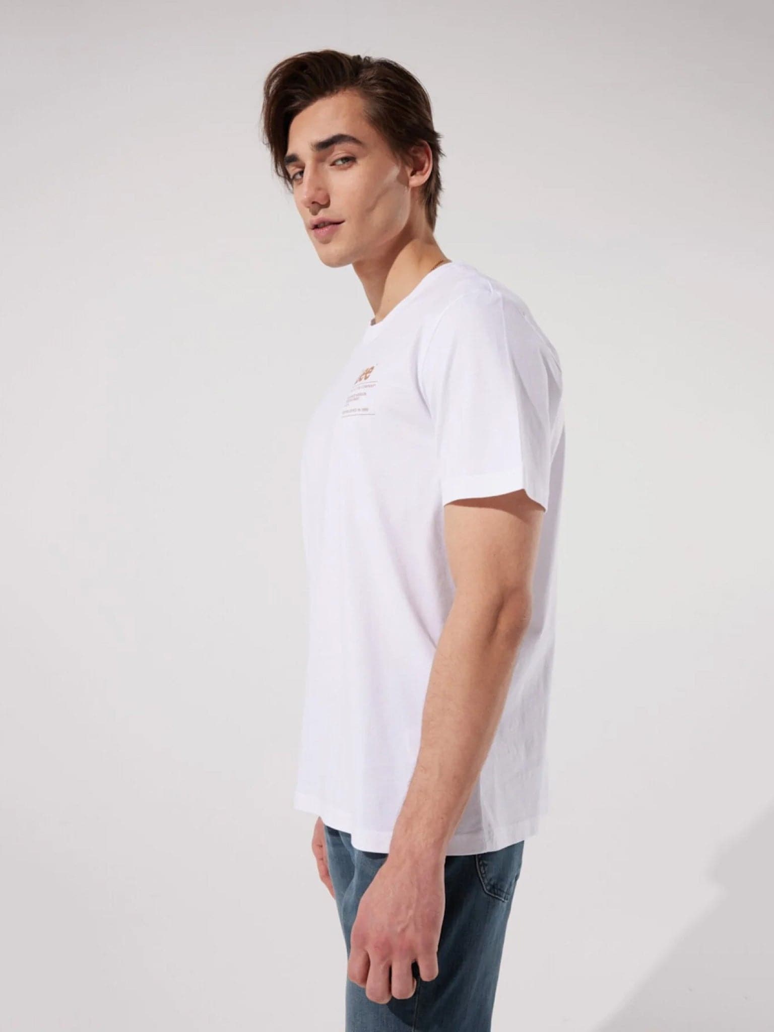 Ανδρικό t-shirt SMALL LOGO TEE BRIGHT WHITE LL03FQLJ | LL03FQLJ