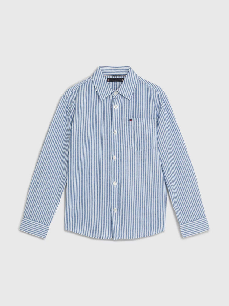 Παιδικό πουκάμισο ριγέ HEMP RELAXED SHIRT L/S KB0KB081420BE | KB0KB081420BE