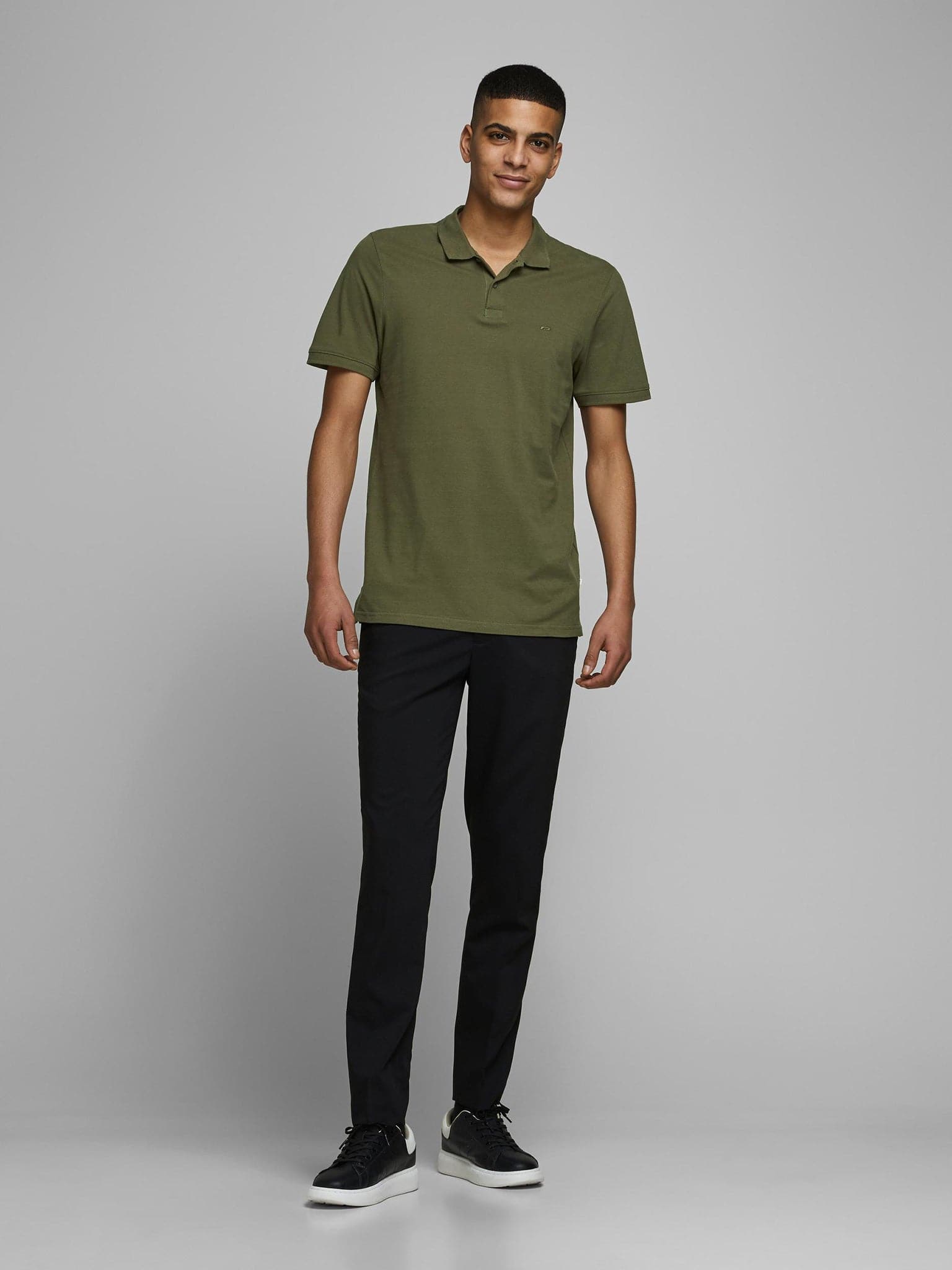 Ανδρικό polo JJEBASIC POLO SS NOOS 12136516 | 12136516