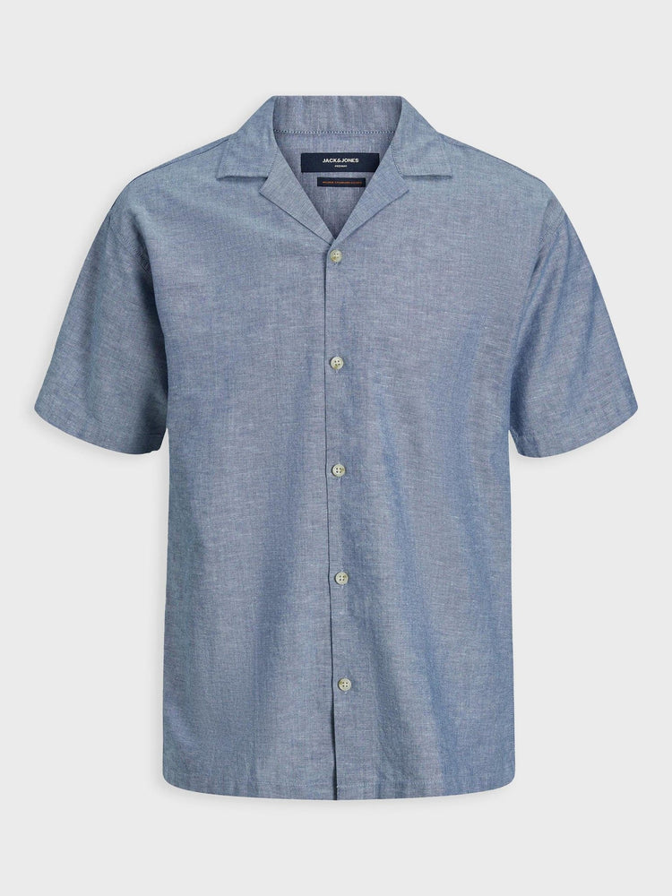 Ανδρικό πουκάμισο λινό JPRBLUSUMMER LINEN RESORT SHIRT 12227681 | 12227681