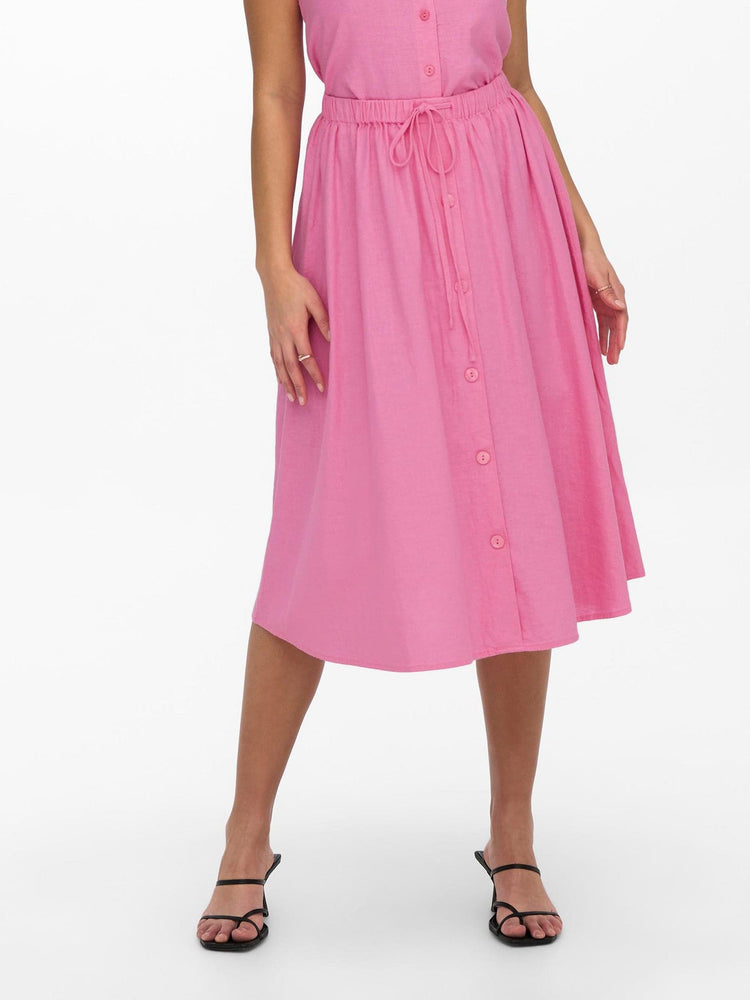 Γυναικεία φούστα ONLCARO HW LINEN BLEND BUTTON SKIRT 15255151 | 15255151