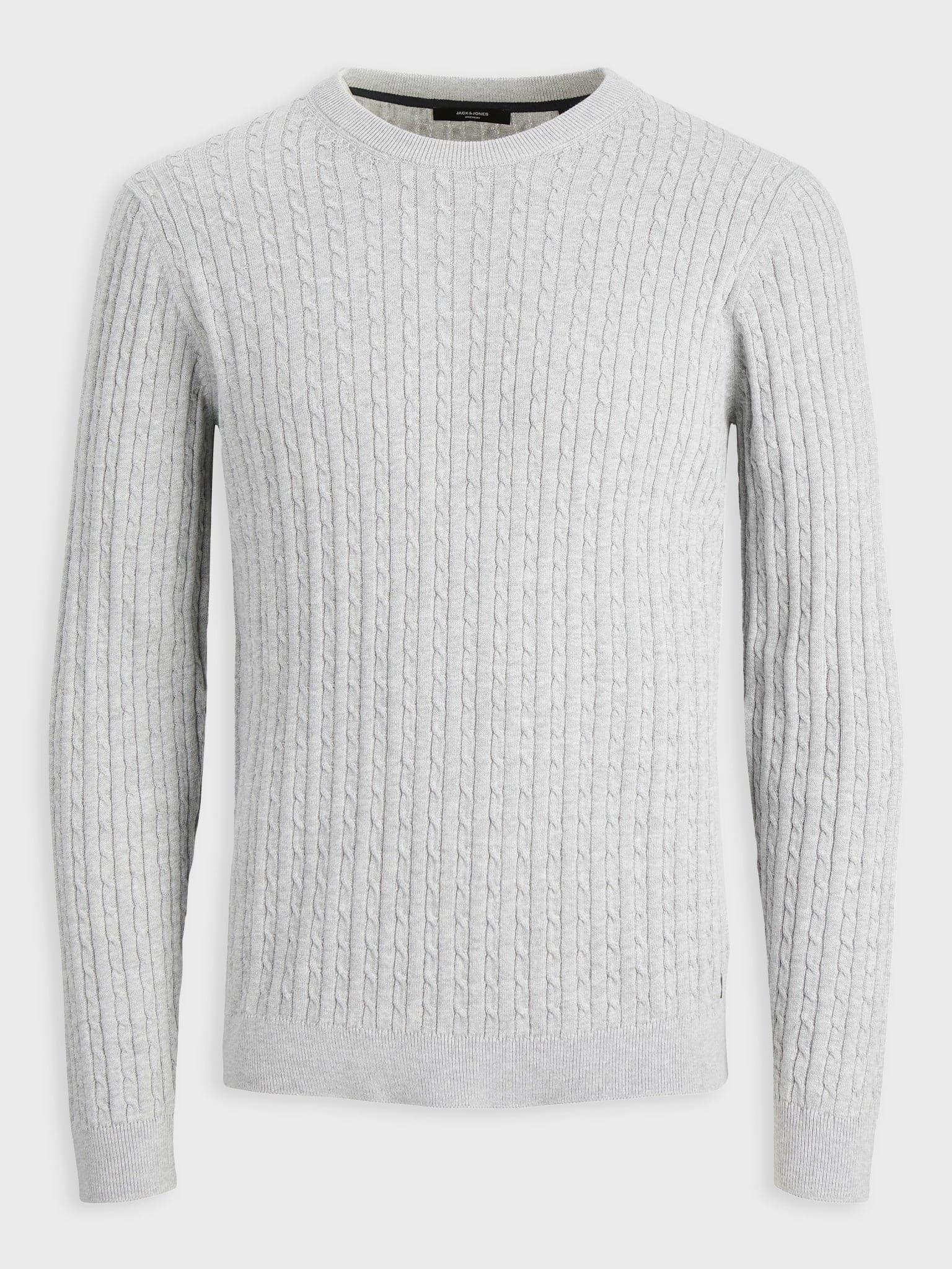 Ανδρική μπλούζα πλεκτή JPRBLADALLAS KNIT CABLE CREW NECK 12222048 | 12222048